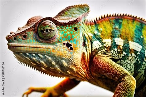  Chameleon! A Masterful Reptile With Vivid Colors That Shimmers And Shifts Across Diverse Landscapes