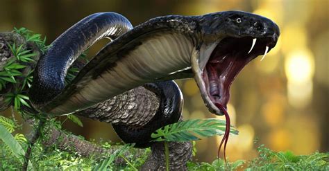 King Cobra: An Apex Predator With Venomous Bite and Enigmatic Scales That Shimmer!